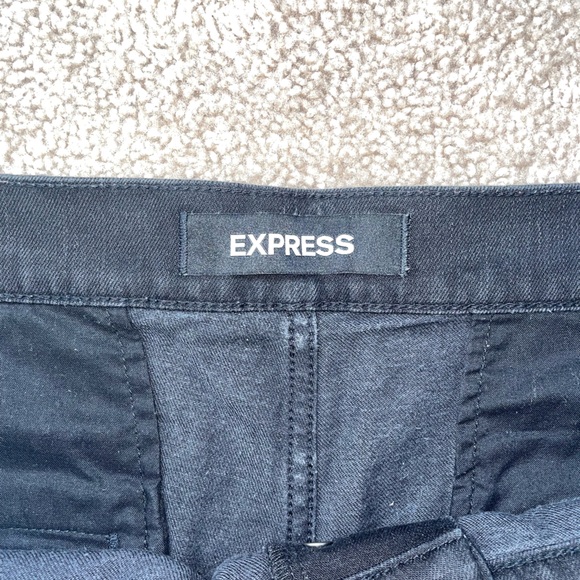 Express Button Front High Rise Jean Shorts - Picture 3 of 4